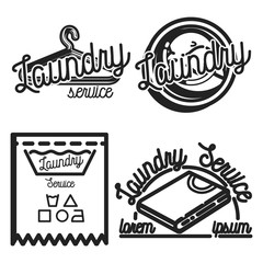 Fototapeta premium Vintage laundry emblems