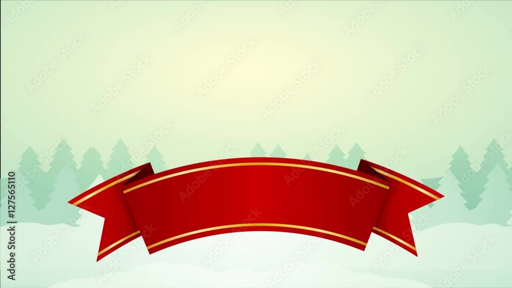 Wall mural Merry Christmas video animation footage