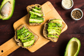 useful toast with avocado
