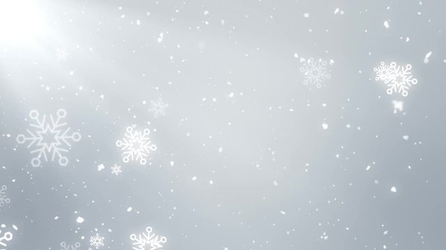 Clean Christmas And Snowflakes Backgrounds, Looped.