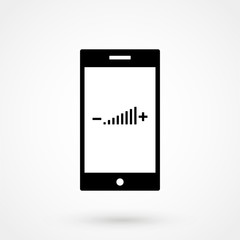 Volume adjustment Icon simple design on a white background. Vector illustration