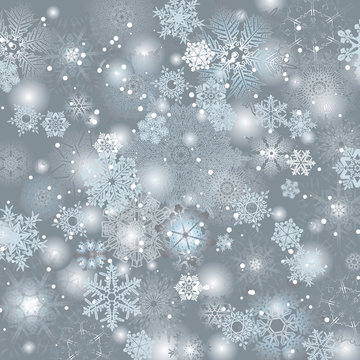 Snowflake grey background design