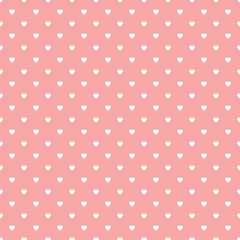 Heart Polka Dot Seamless Pattern Background