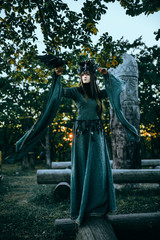 Woman-shaman with horns