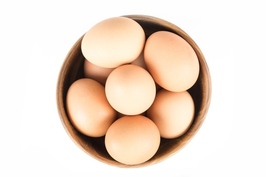 Chicken eggs for market place on White Background
