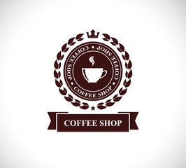 coffee shop label icon