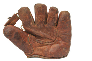 Old leather baseball glove
