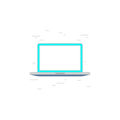 Laptop notebook icon or illustration in outline style