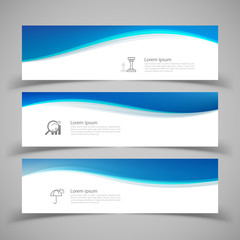 Set of banner templates.  Modern abstract Vector Illustration de