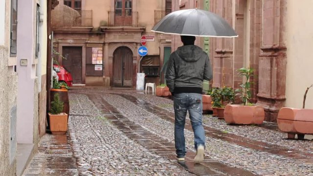 Video of the Sardinian city Bosa, selective focus