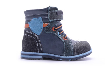 baby winter boots isolated on white