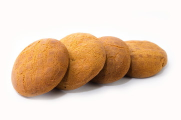 Honey ginger cookies with milk