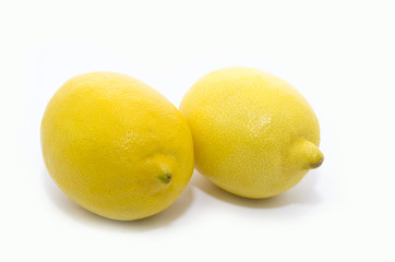 Lemon on white background