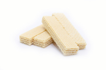 Coconut wafers isolated on white