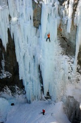 ice climbing in the Swiss Alps