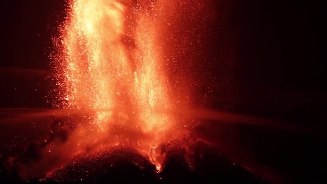 Volcano Etna Eruption