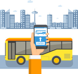 Ticket for public transport concept