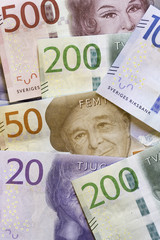 Swedish Currency Close Up