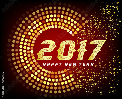 What makes a great iphone wallpaper "Happy new year 2017 with gold background" Stock image and royalty-free vector files on Fotolia