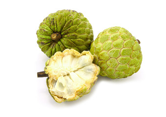 Sugar apple on white background