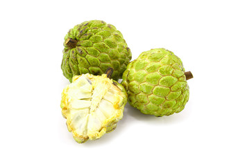 Custard apple isolated on white background