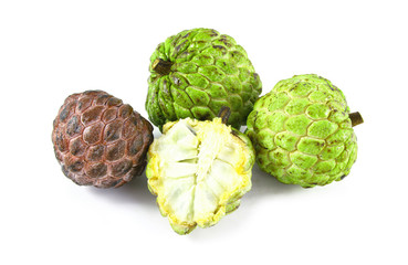 Custard apple isolated on white background