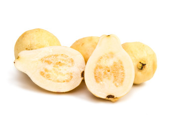 Naklejka na ściany i meble yellow guava fruit isolated