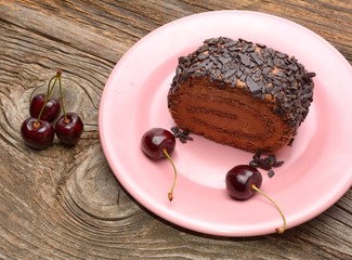 chocolate cake slice