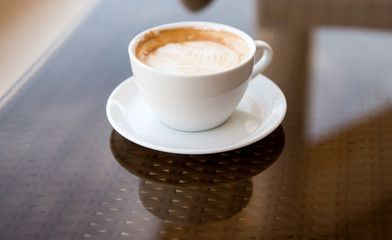 a cup of cappuccino