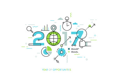 Infographic concept 2017 year of opportunities