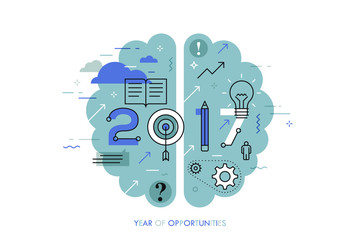 Infographic concept 2017 year of opportunities