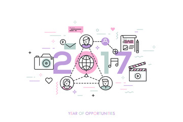 Infographic concept 2017 year of opportunities