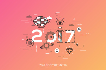 Infographic concept 2017 year of opportunities