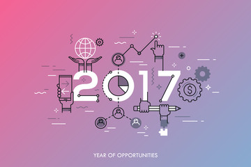 Infographic concept 2017 year of opportunities