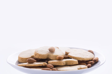 Shortbread cookies with almonds