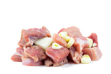 Pork goulash with onions and garlic