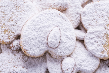 Fototapeta na wymiar Shortbread cookies with almonds