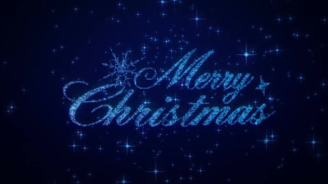 Merry Christmas! New Years and Christmas Eve intro and opener blue with snowflakes. 