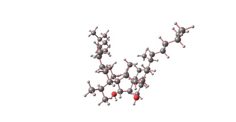 Bilobol molecular structure isolated on white