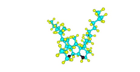 Bilobol molecular structure isolated on white