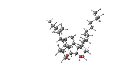 Bilobol molecular structure isolated on white