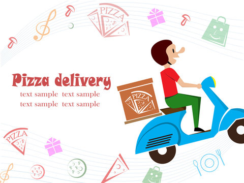 pizza delivery design, vector illustration eps10