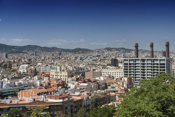 Fototapeta na wymiar Barcelona (Spain): view from Montjuic