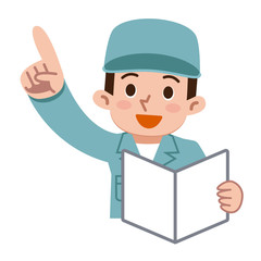 指差す男性作業員