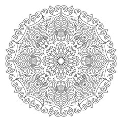 Mandala coloring book vector illustration
