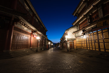 Deserted alley in a traditional Chinese town