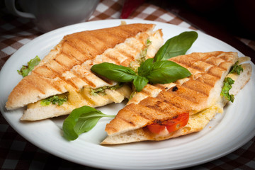 Fried toast sandwich.