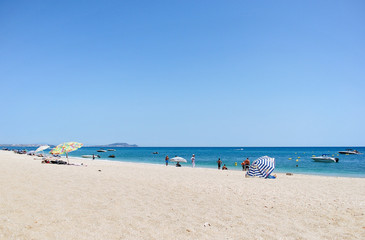 Fototapeta na wymiar Tamuda bay summer beach - Morocco