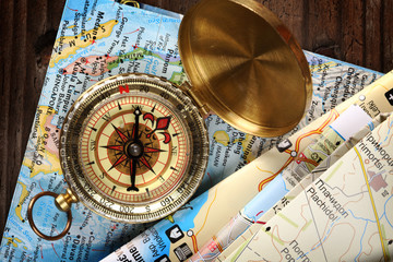 compass and maps