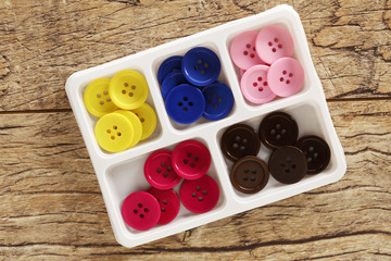 colorful sewing buttons